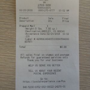 Receipt for Trade @Donaldarling12